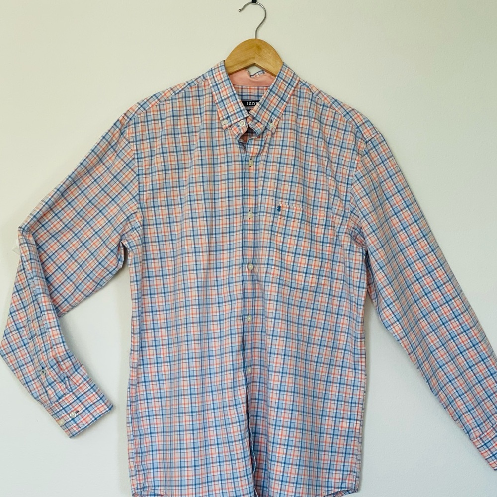 Izod Men's Multicolor Plaid Button Down Shirt